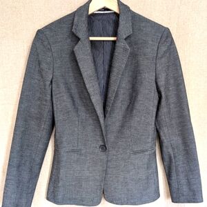 EXPRESS ONE BUTTON BLAZER, CHARCOAL GRAY, SIZE 6